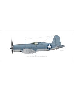 Corsair F4U-1 of VMF-124 Profile Print