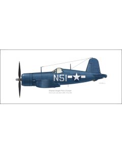 Corsair F4U-4 of VMF-218 Profile Print